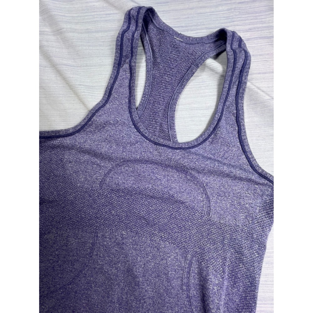 Lululemon Swiftly Tech Racerback Tank Top Purple Heathered Size 6 Seamless